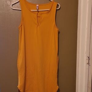 Alya Yellow Sleeveless Tank Dress
